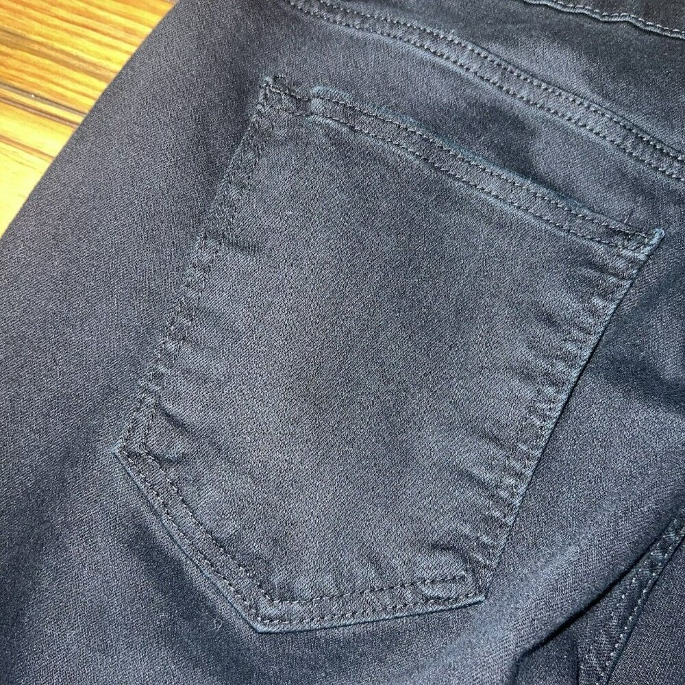 Zara Man Moto Jeans Mens Size 32x32 Black Distressed Tapered Leg Stretch - Picture 9 of 9